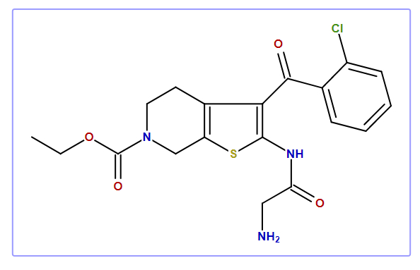 [(2-Aminoacetyl)amino]-3-(2-chlorobenzoyl)-6-ethoxycarbonyl-4,5,6,7-tetrahydropyrido[3,4-b]thiophene