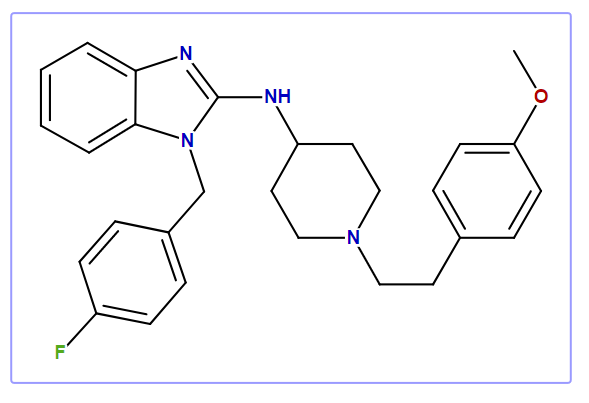 1-[(4-fluorophenyl)methyl]-N-[1-[2-(4-methoxyphenyl)ethyl]piperidin-4-yl]benzimidazol-2-amine