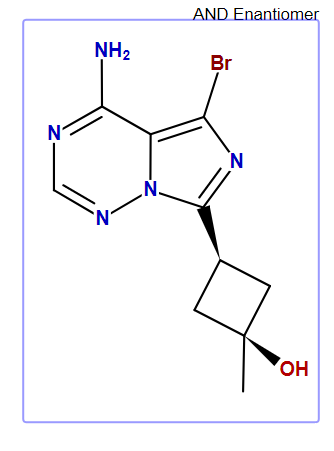 cis 3-(4-Amino-5-bromoimidazol[5,1-f][1,2,4]triazin-7-yl)-1-methylcyclobutanol