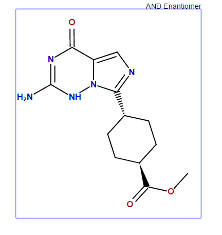 trans 4-(2-Amino-1,4-dihydro-4-oxoimidazo[5,1-f][1,2,4]triazin-7-yl)cyclohexanecarboxylic acid methyl ester