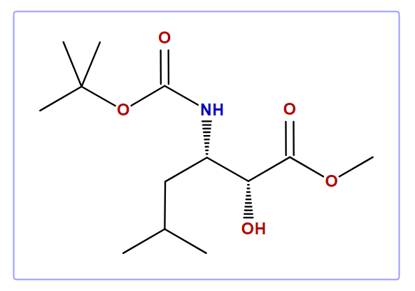 (2R,3S) 3-N-Boc-amino-2-hydroxy-5-methylhexanoic acid methyl ester
