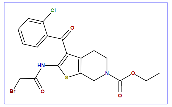 2-(2-Bromoacetamido-3-(2-chlorobenzoyl)-6-ethoxycarbonyl-4,5,6,7-tetrahydropyrido-[3,4-b]thiophene