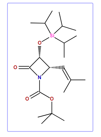(2S,3R)-tert-Butyl-2-(2-methyl-1-propen-1-yl)-4-oxo-3-triisopropylsilyloxy-azetidine-1-carboxylate