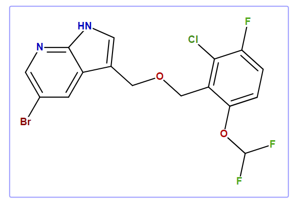 5-Bromo-3-[2-chloro-6-(difluoromethoxy)-3-fluorophenyl]methoxymethyl-1H-pyrrolo[2,3-b]pyridine