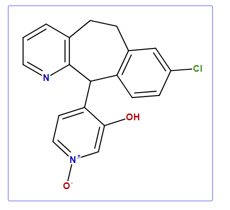 4-(8-Chloro-6,11-dihydro-5H-benzo[5,6]cyclo-hepta[1,2-b]pyridin-11-yl)-3-pyridinol-1-oxide
