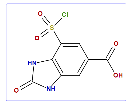 7-Chlorosulfonyl-2,3-dihydro-2-oxo-1H-benzimidazole-5-carboxylic acid