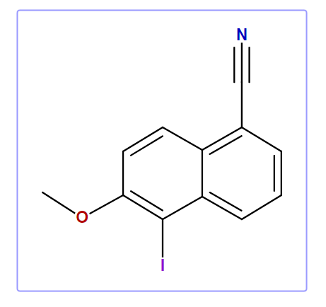 1-Cyano-5-iodo-6-methoxy naphthalene