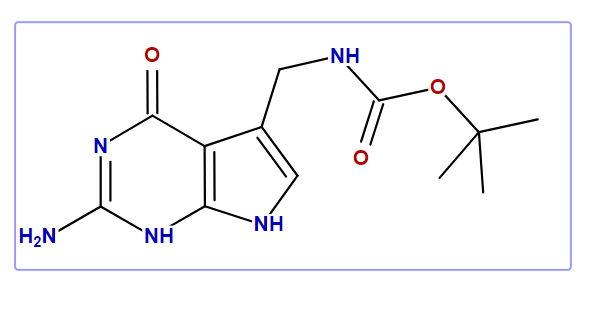 Carbamic acid, [(2-amino-4,7-dihydro-4-oxo-1H-pyrrolo[2,3-d]pyrimidin-5-yl)methyl]-1,1-dimethylethyl ester
