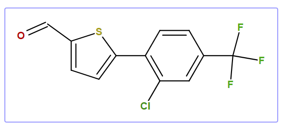 5-[2-Chloro-4-(trifluoromethyl)phenyl]-2-thiophene carboxaldehyde