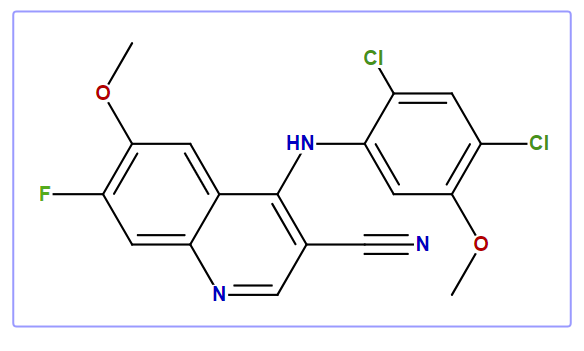 4[(2,4-Dichloro-5-methoxyphenyl)amino]-7-fluoro-6-methoxy-3-quinolinecarbonitrile