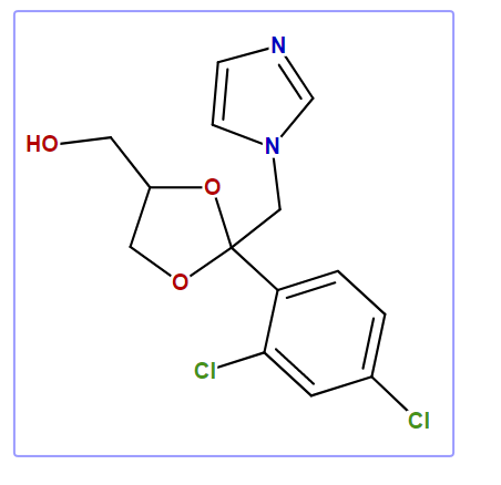 2-(2,4-Dichlorophenyl)-2-(1H-imidazol-1-yl methyl)-1,3-dioxolane-4-methanol