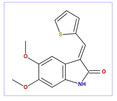 5,6-Dimethoxy-3-(2-thienylmethylidene)-1H-indolin-2-one