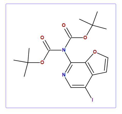 7-Di(Boc)amino-4-iodofuro[2,3-c]pyridine