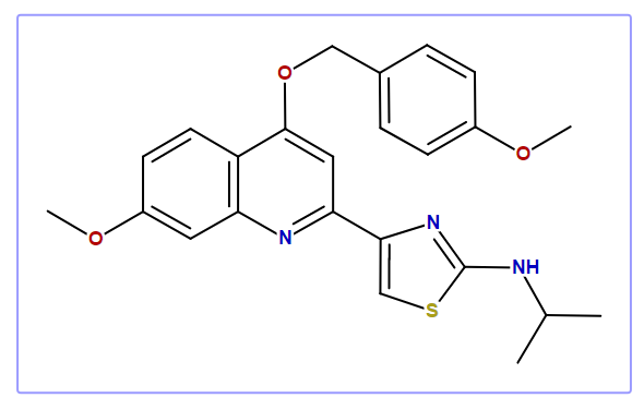 2-(2-Isopropylamino-thiazol-4-yl)-4-(4-methoxybenzyloxy)-7-methoxy quinoline