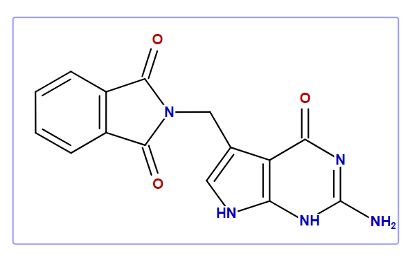 1H-Isoindole-1,3(2H)-dione, 2-[(2-amino-4,7-dihydro-4-oxo-1H-pyrrolo[2,3-d]pyrimidin-5-yl)methyl]-