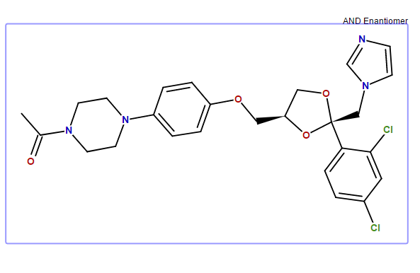 1-[4-[4-[[(2R,4S)-2-(2,4-dichlorophenyl)-2-(imidazol-1-ylmethyl)-1,3-dioxolan-4-yl]methoxy]phenyl]piperazin-1-yl]ethanone
