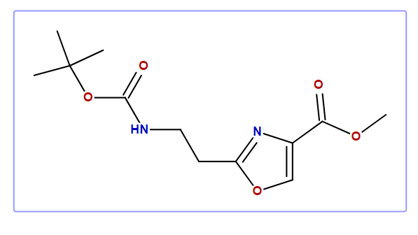 2-[2-[(2-Methylpropan-2-yl)oxycarbonylamino]ethyl]-1,3-oxazole-4-carboxylic acid methyl ester