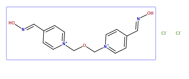 oxo-[[1-[[4-(oxoazaniumylmethylidene)pyridin-1-yl]methoxymethyl]pyridin-4-ylidene]methyl]azanium dichloride