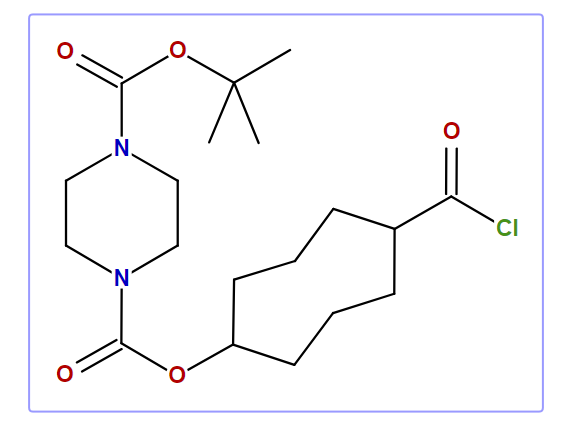 1,4-Piperazinedicarboxylic acid, cis-5-[(chloro-carbonyl)oxy]cyclooctyl 1,1-dimethylethyl ester